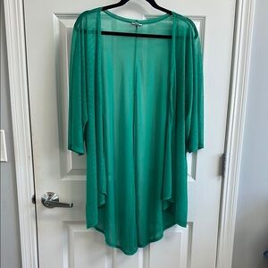 LuLaRoe Sheer Green Kimono